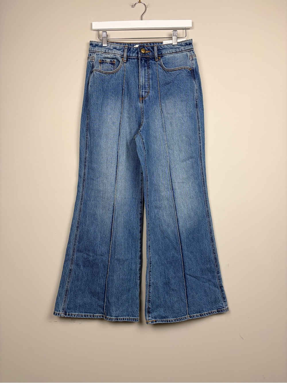 LOFT The Super Flare Jeans Petite 28/6‎ High Rise Curvy Wide Leg NWT